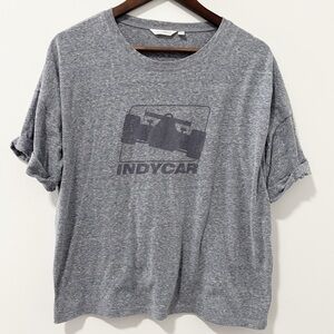 IndyCar Heather Gray Graphic Tee Womens Sz Medium Short Sleeve Camp David Racing
